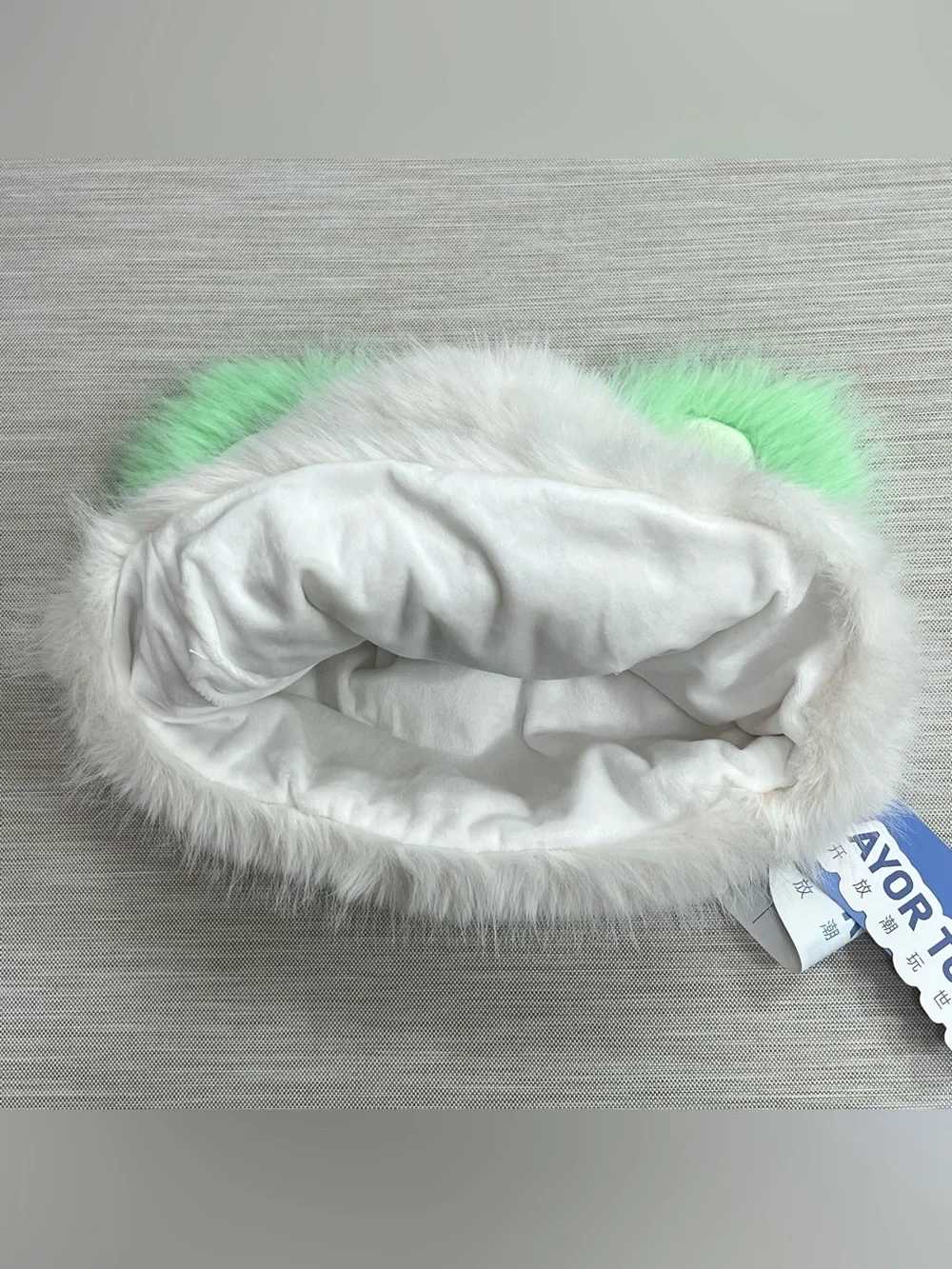 Ayor Toys Little Mouse with Mint Green Ears Fluffy Hat